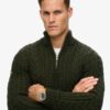 Vintage Jacob Cable Knit Half Zip Jumper Vintage Jacob Cable Knit Half Zip Jumper