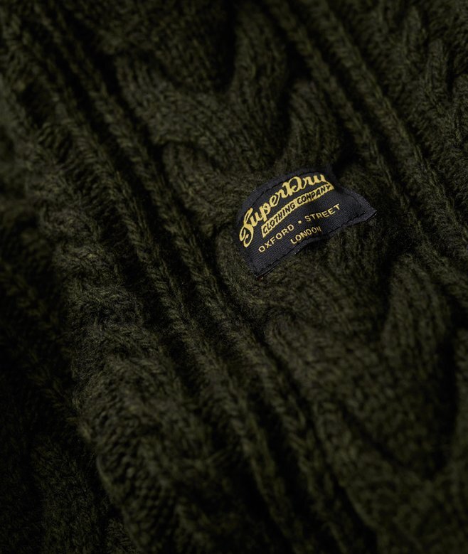 Vintage Jacob Cable Knit Half Zip Jumper Vintage Jacob Cable Knit Half Zip Jumper
