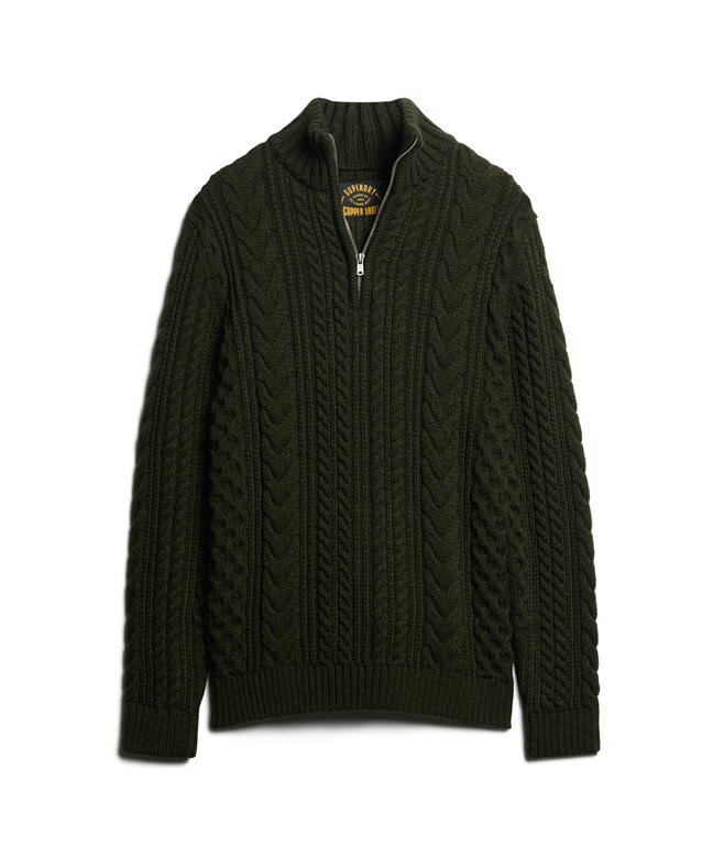 Vintage Jacob Cable Knit Half Zip Jumper Vintage Jacob Cable Knit Half Zip Jumper