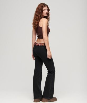 Vintage-jeans i Organic Cotton med låg midja och smal utsvängd passform