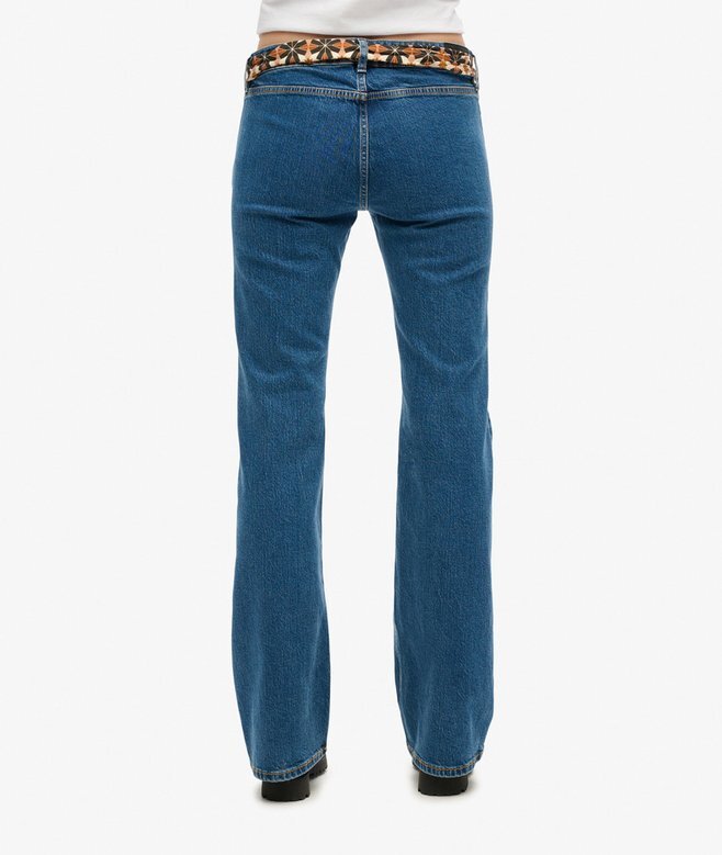 Vintage-jeans i Organic Cotton med låg midja och smal utsvängd passform Vintage-jeans i Organic Cotton med låg midja och smal utsvängd passform