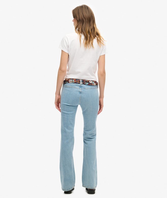 Vintage-jeans i Organic Cotton med låg midja och smal utsvängd passform Vintage-jeans i Organic Cotton med låg midja och smal utsvängd passform