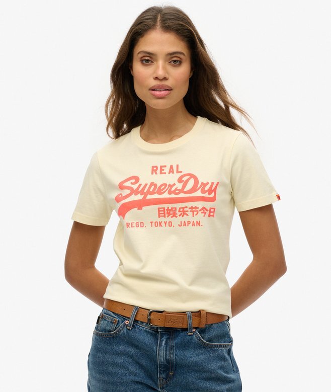 Vintage Logo Neon T-shirt med åtsittande passform Vintage Logo Neon T-shirt med åtsittande passform