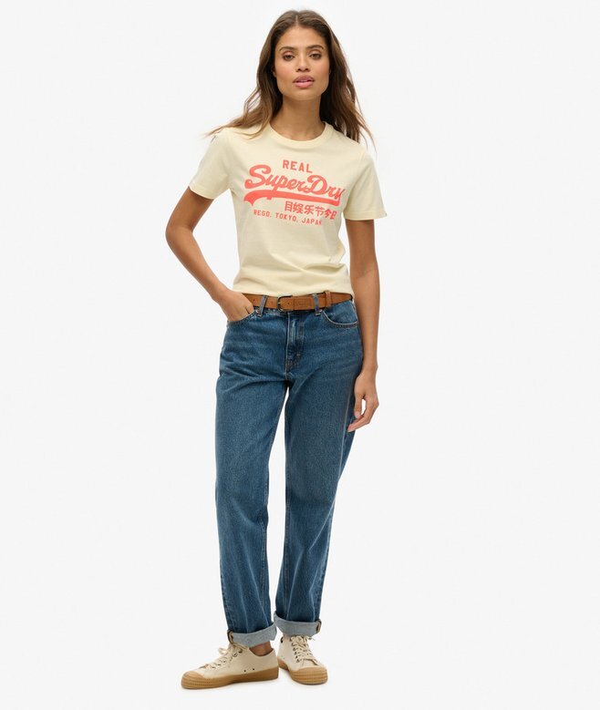 Vintage Logo Neon T-shirt med åtsittande passform Vintage Logo Neon T-shirt med åtsittande passform