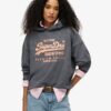 Vintage-logotyp Metallic Relaxed Hoodie