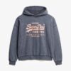 Vintage-logotyp Metallic Relaxed Hoodie