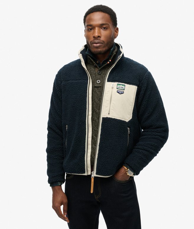 Vintage Retro Borg Fleece-jacka Vintage Retro Borg Fleece-jacka