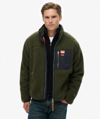 Vintage Retro Borg Fleece-jacka Vintage Retro Borg Fleece-jacka