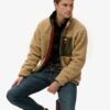 Vintage Retro Borg Fleece-jacka