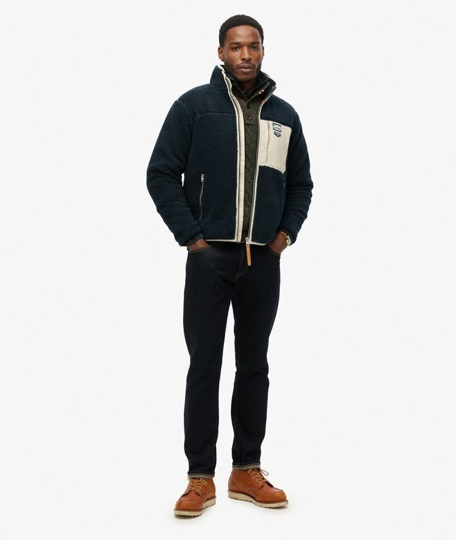 Vintage Retro Borg Fleece-jacka Vintage Retro Borg Fleece-jacka