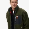 Vintage Retro Borg Fleece-jacka