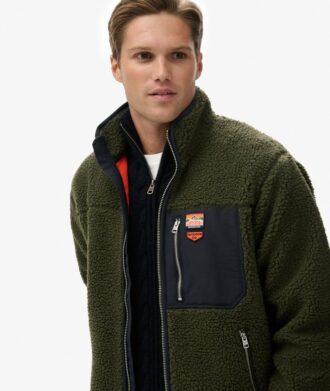 Vintage Retro Borg Fleece-jacka Vintage Retro Borg Fleece-jacka
