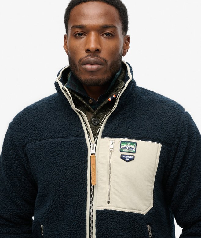 Vintage Retro Borg Fleece-jacka Vintage Retro Borg Fleece-jacka