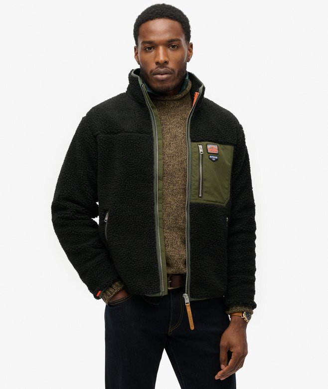 Vintage Retro Borg Fleece-jacka Vintage Retro Borg Fleece-jacka