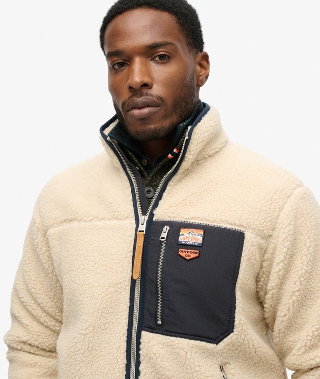 Vintage Retro Borg Fleece-jacka Vintage Retro Borg Fleece-jacka