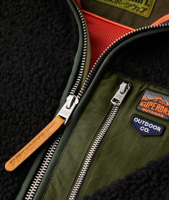 Vintage Retro Borg Fleece-jacka Vintage Retro Borg Fleece-jacka