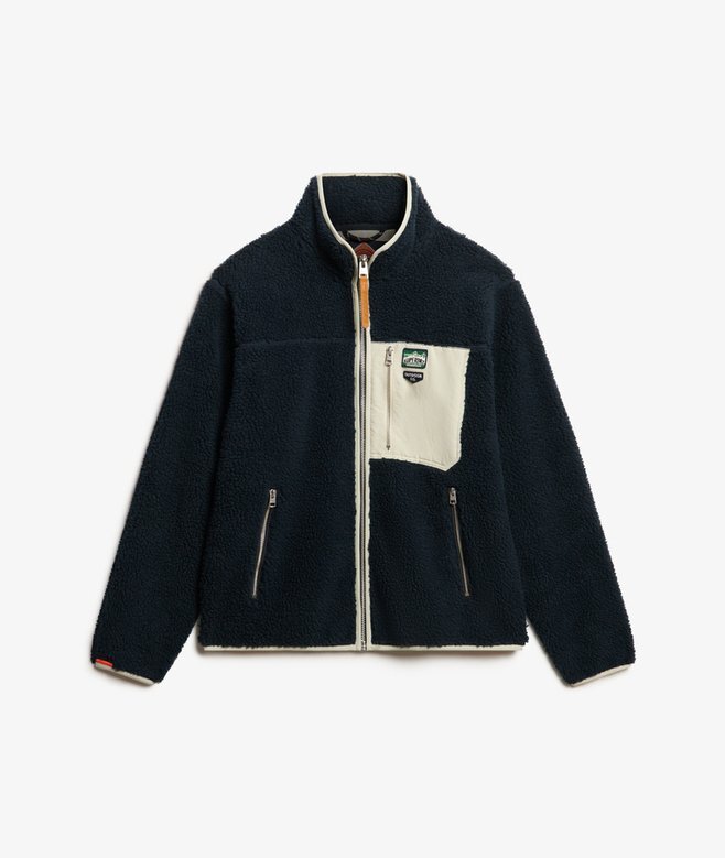 Vintage Retro Borg Fleece-jacka Vintage Retro Borg Fleece-jacka