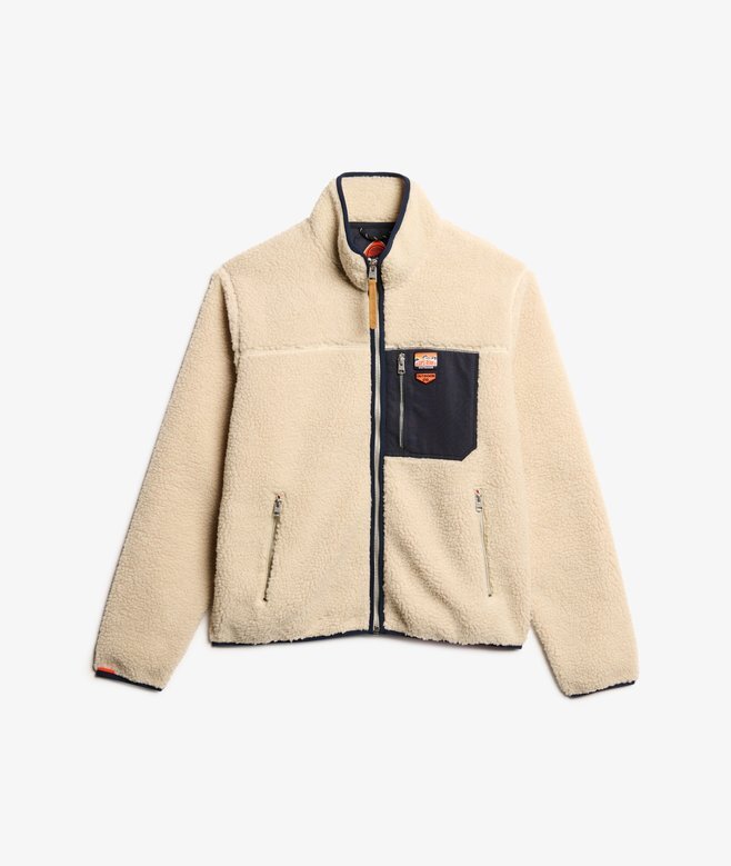 Vintage Retro Borg Fleece-jacka Vintage Retro Borg Fleece-jacka