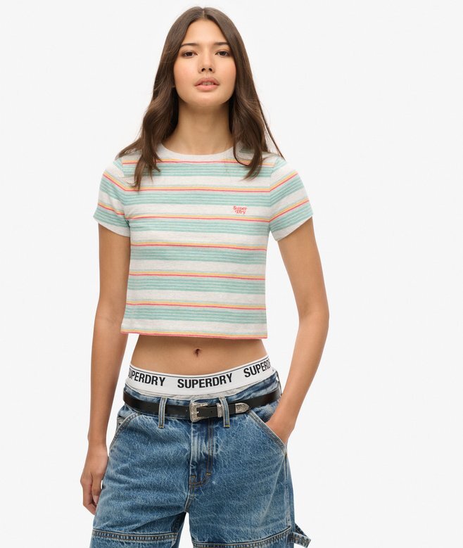Vintage Stripe Crop T-shirt Vintage Stripe Crop T-shirt