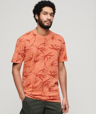 Vintage-T-shirt med överfärgat tryck