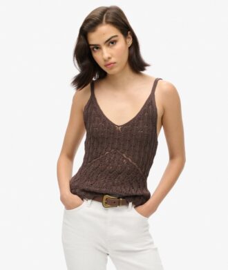Virkad cami-top